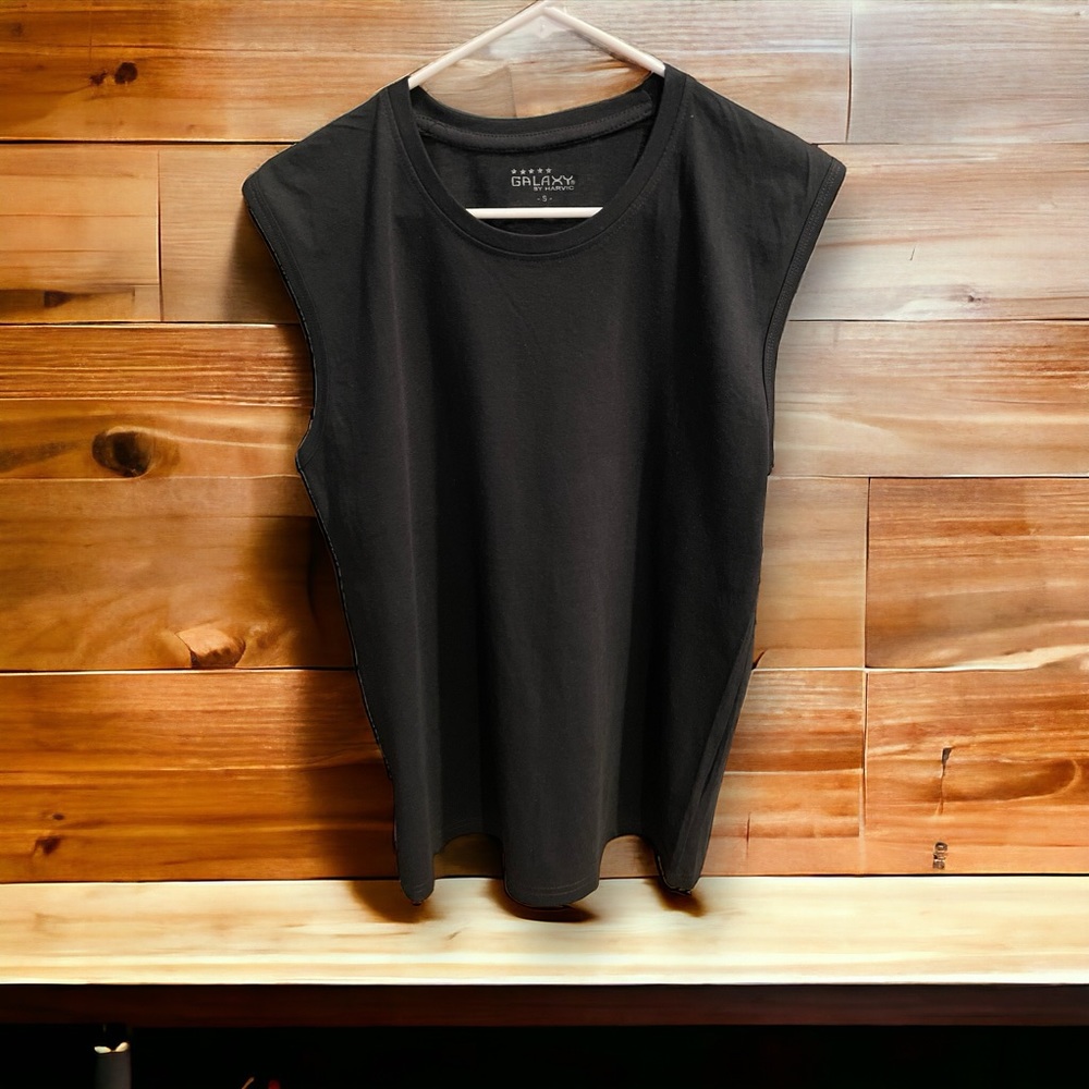 Galaxy Black sleeveless shirt